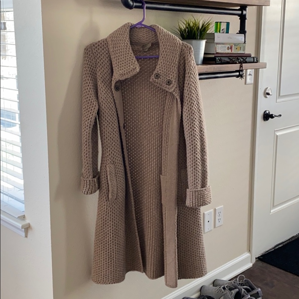 Warm, mid-calf, cashmere sweater